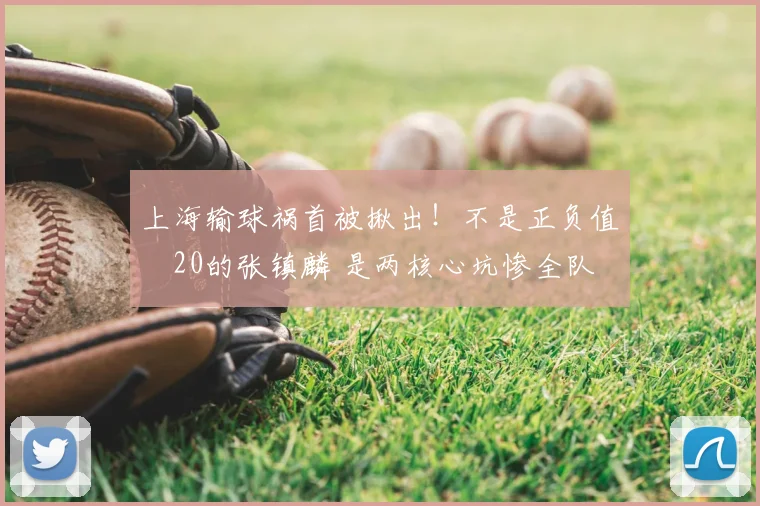上海输球祸首被揪出！不是正负值–20的张镇麟 是两核心坑惨全队